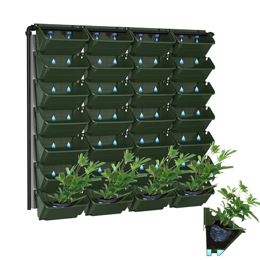 野菜の壁掛け Amazon.co.jp: フラワーポット【 ウォールグリーン 植木鉢 28個